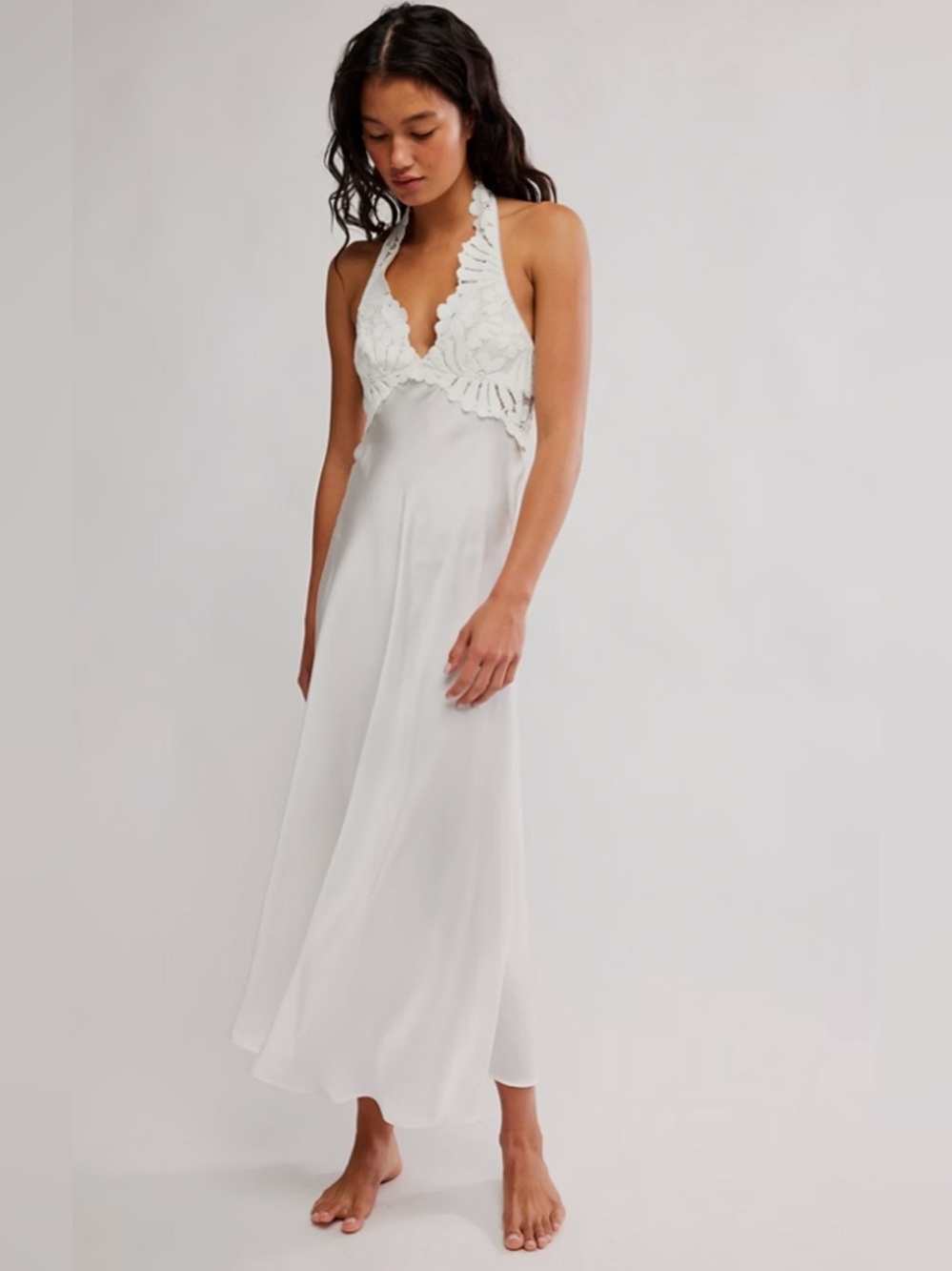 Free People Petal Party Halter Midi Shift Dress Size large
